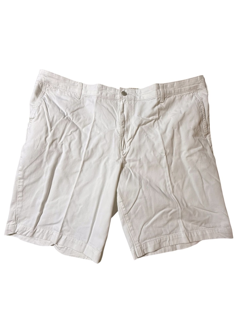 Dockers Men's White Chino Shorts Size 44 Classic Fit Cotton Flat Front Casual